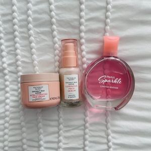 🌹 VICTORIA'S SECRET COCONUT MILK & ROSE FACE CARE  BUNDLE (NO PERFUME)